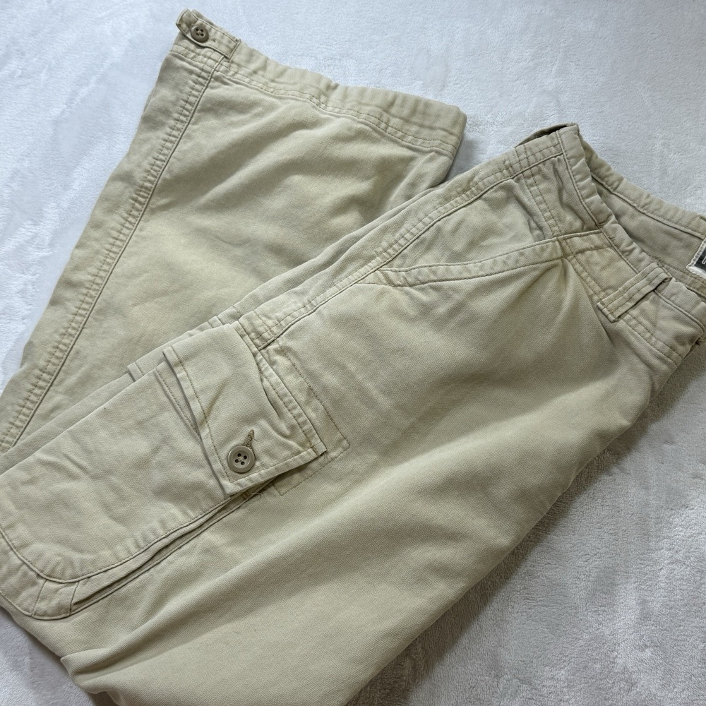 GAP Cargo Pants Men's 29x30 Khaki Adjustable Hem 100% Cotton Utility Y2K Pockets
